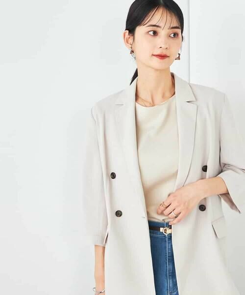 a.v.v / アー・ヴェ・ヴェ テーラードジャケット | 【接触冷感/洗える/イージーケア】ハーフスリーブジャケット | 詳細11