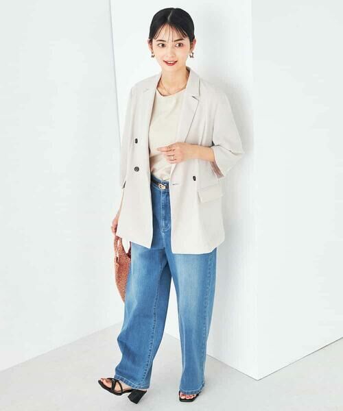 a.v.v / アー・ヴェ・ヴェ テーラードジャケット | 【接触冷感/洗える/イージーケア】ハーフスリーブジャケット | 詳細16