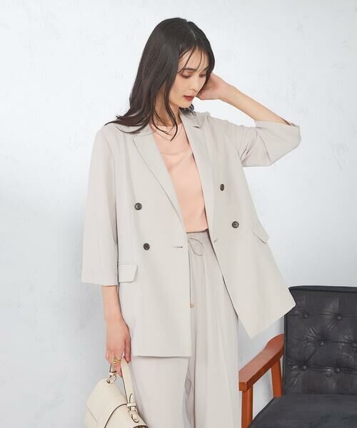 a.v.v / アー・ヴェ・ヴェ テーラードジャケット | 【接触冷感/洗える/イージーケア】ハーフスリーブジャケット | 詳細18