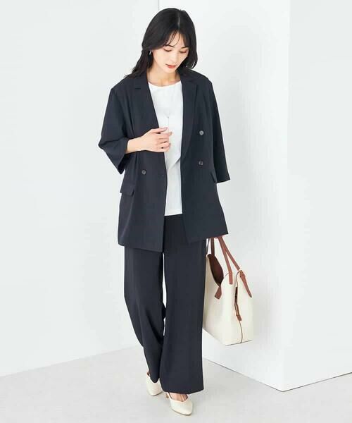 a.v.v / アー・ヴェ・ヴェ テーラードジャケット | 【接触冷感/洗える/イージーケア】ハーフスリーブジャケット | 詳細6