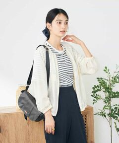 a.v.v / アー・ヴェ・ヴェ ノーカラージャケット | 【洗える/イージーケア/接触冷感/毛玉になりにくい】ノーカラーシアーブルゾン