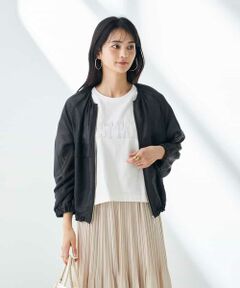 a.v.v / アー・ヴェ・ヴェ ノーカラージャケット | 【洗える/イージーケア/接触冷感/毛玉になりにくい】ノーカラーシアーブルゾン