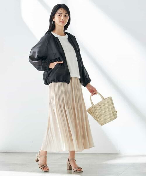 a.v.v / アー・ヴェ・ヴェ ノーカラージャケット | 【洗える/イージーケア/接触冷感/毛玉になりにくい】ノーカラーシアーブルゾン | 詳細10