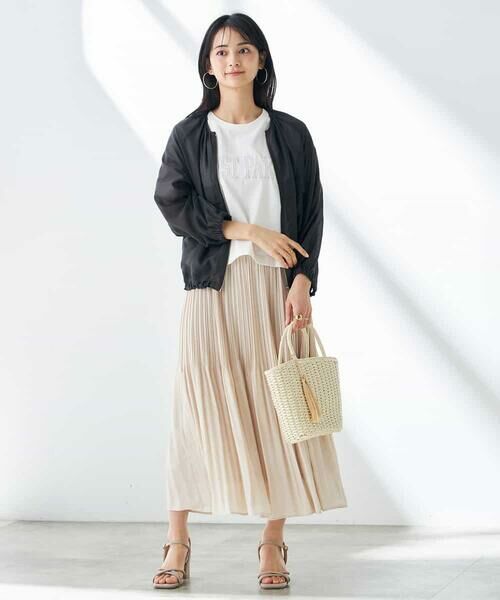 a.v.v / アー・ヴェ・ヴェ ノーカラージャケット | 【洗える/イージーケア/接触冷感/毛玉になりにくい】ノーカラーシアーブルゾン | 詳細11