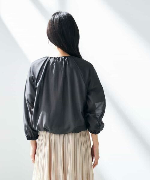 a.v.v / アー・ヴェ・ヴェ ノーカラージャケット | 【洗える/イージーケア/接触冷感/毛玉になりにくい】ノーカラーシアーブルゾン | 詳細14
