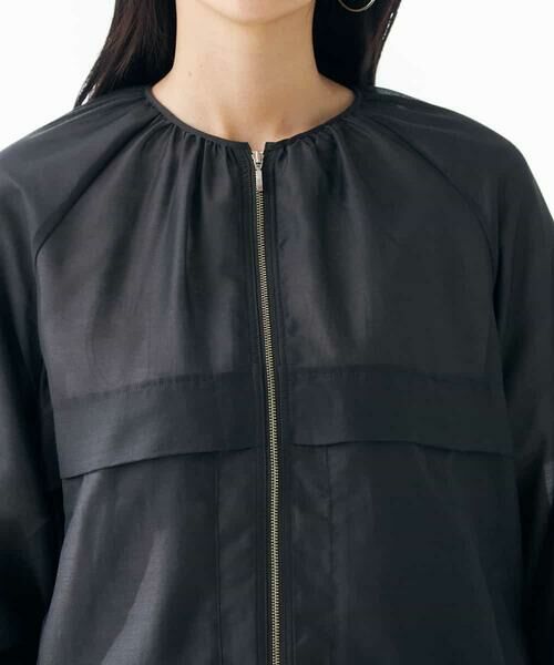 a.v.v / アー・ヴェ・ヴェ ノーカラージャケット | 【洗える/イージーケア/接触冷感/毛玉になりにくい】ノーカラーシアーブルゾン | 詳細15
