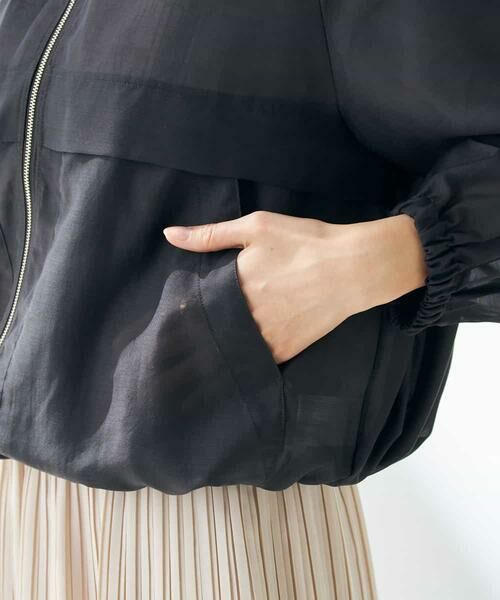 a.v.v / アー・ヴェ・ヴェ ノーカラージャケット | 【洗える/イージーケア/接触冷感/毛玉になりにくい】ノーカラーシアーブルゾン | 詳細17