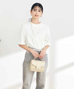 a.v.v / アー・ヴェ・ヴェ カットソー | 【UVカット/接触冷感/コットン100％】大人のロールアップハーフスリーブオーバーサイズTシャツ