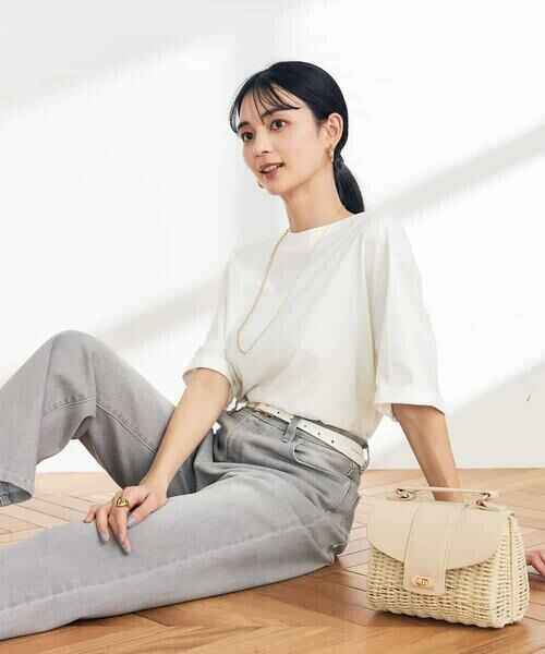 a.v.v / アー・ヴェ・ヴェ カットソー | 【UVカット/接触冷感/コットン100％】大人のロールアップハーフスリーブオーバーサイズTシャツ | 詳細11