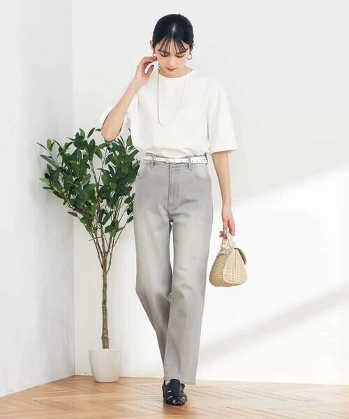 a.v.v / アー・ヴェ・ヴェ カットソー | 【UVカット/接触冷感/コットン100％】大人のロールアップハーフスリーブオーバーサイズTシャツ | 詳細14