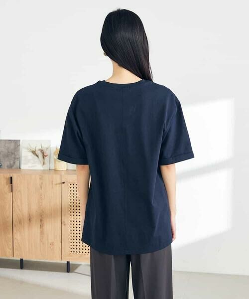 a.v.v / アー・ヴェ・ヴェ カットソー | 【UVカット/接触冷感/コットン100％】大人のロールアップハーフスリーブオーバーサイズTシャツ | 詳細24