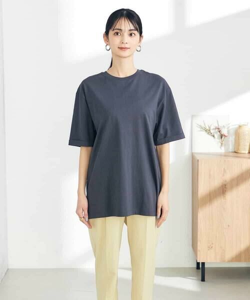 a.v.v / アー・ヴェ・ヴェ カットソー | 【UVカット/接触冷感/コットン100％】大人のロールアップハーフスリーブオーバーサイズTシャツ | 詳細28