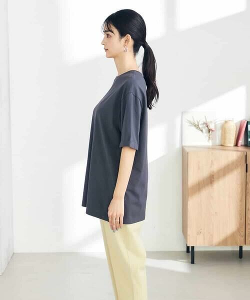 a.v.v / アー・ヴェ・ヴェ カットソー | 【UVカット/接触冷感/コットン100％】大人のロールアップハーフスリーブオーバーサイズTシャツ | 詳細29