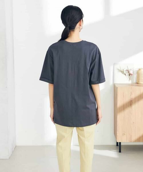 a.v.v / アー・ヴェ・ヴェ カットソー | 【UVカット/接触冷感/コットン100％】大人のロールアップハーフスリーブオーバーサイズTシャツ | 詳細30