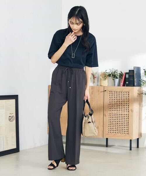 a.v.v / アー・ヴェ・ヴェ カットソー | 【UVカット/接触冷感/コットン100％】大人のロールアップハーフスリーブオーバーサイズTシャツ | 詳細6