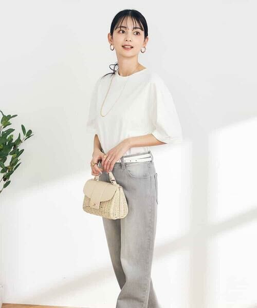 a.v.v / アー・ヴェ・ヴェ カットソー | 【UVカット/接触冷感/コットン100％】大人のロールアップハーフスリーブオーバーサイズTシャツ | 詳細8