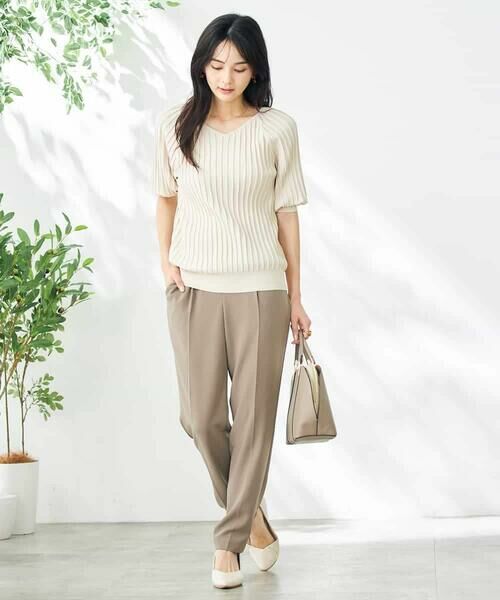 a.v.v / アー・ヴェ・ヴェ チノ・ワークパンツ | 【接触冷感/洗える/イージーケア】美ラクるスッキリ見えテーパードパンツ | 詳細14