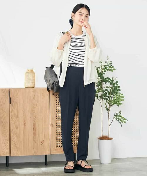 a.v.v / アー・ヴェ・ヴェ チノ・ワークパンツ | 【接触冷感/洗える/イージーケア】美ラクるスッキリ見えテーパードパンツ | 詳細8