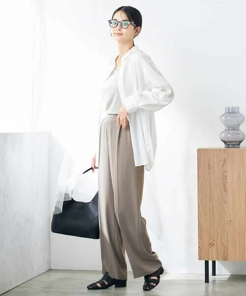 a.v.v / アー・ヴェ・ヴェ その他パンツ | 【接触冷感/洗える/イージーケア】美ラクるスッキリ見えワイドパンツ | 詳細10