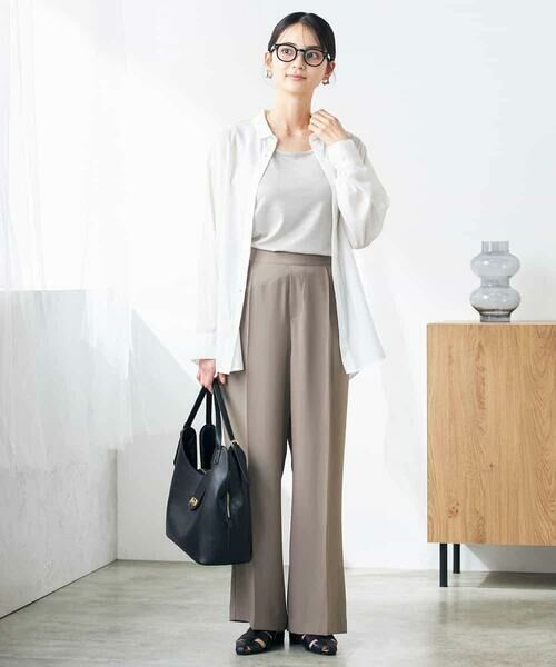 a.v.v / アー・ヴェ・ヴェ その他パンツ | 【接触冷感/洗える/イージーケア】美ラクるスッキリ見えワイドパンツ | 詳細11