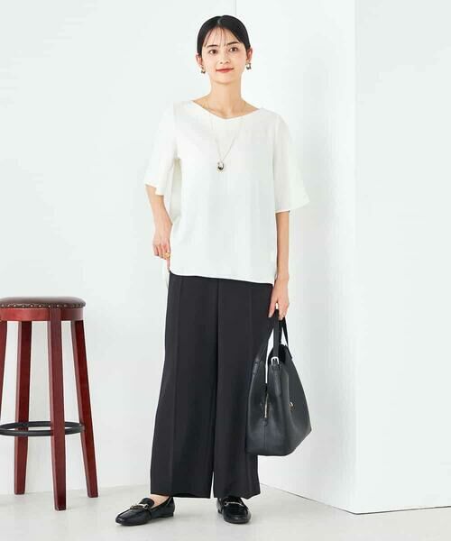 a.v.v / アー・ヴェ・ヴェ その他パンツ | 【接触冷感/洗える/イージーケア】美ラクるスッキリ見えワイドパンツ | 詳細24