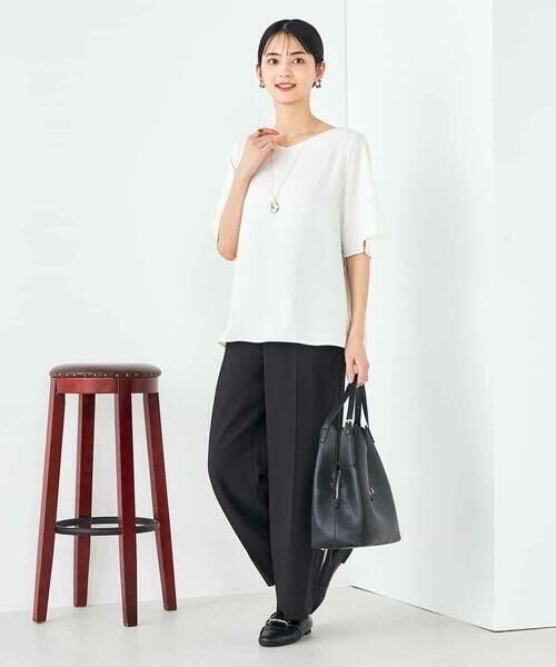 a.v.v / アー・ヴェ・ヴェ その他パンツ | 【接触冷感/洗える/イージーケア】美ラクるスッキリ見えワイドパンツ | 詳細25