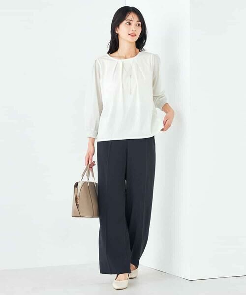 a.v.v / アー・ヴェ・ヴェ その他パンツ | 【接触冷感/洗える/イージーケア】美ラクるスッキリ見えワイドパンツ | 詳細3