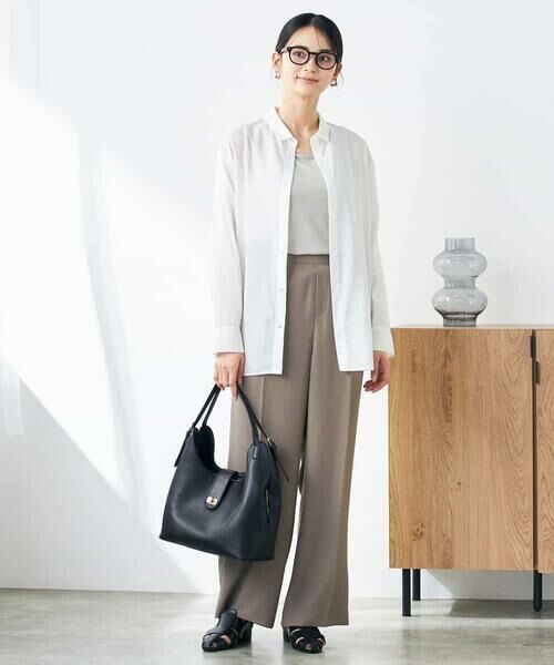 a.v.v / アー・ヴェ・ヴェ その他パンツ | 【接触冷感/洗える/イージーケア】美ラクるスッキリ見えワイドパンツ | 詳細7