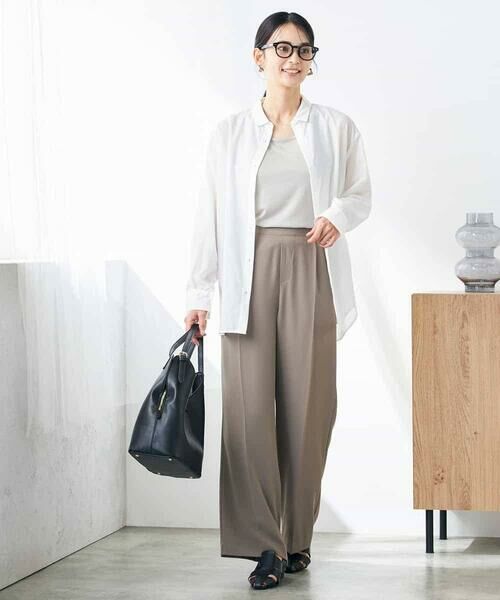 a.v.v / アー・ヴェ・ヴェ その他パンツ | 【接触冷感/洗える/イージーケア】美ラクるスッキリ見えワイドパンツ | 詳細8