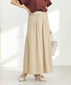 a.v.v / アー・ヴェ・ヴェ その他パンツ | 【洗える/セットアップ対応可】サテンギャザースカンツ