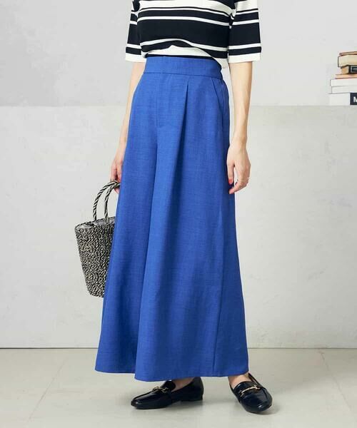 a.v.v / アー・ヴェ・ヴェ その他パンツ | 【接触冷感/UVカット/イージーケア/雑誌InRed(宝島社)5月号掲載】麻調フレアパンツ | 詳細1