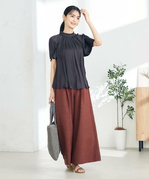 a.v.v / アー・ヴェ・ヴェ その他パンツ | 【接触冷感/UVカット/イージーケア/雑誌InRed(宝島社)5月号掲載】麻調フレアパンツ | 詳細28