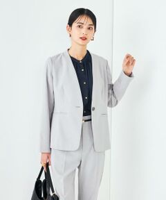 a.v.v / アー・ヴェ・ヴェ ノーカラージャケット | 【洗える/イージーケア/UVカット/接触冷感/吸水速乾】サマーストレッチノーカラージャケット