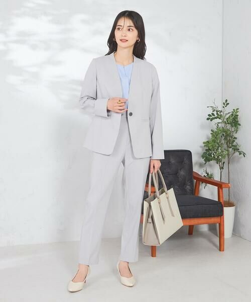 a.v.v / アー・ヴェ・ヴェ ノーカラージャケット | 【洗える/イージーケア/UVカット/接触冷感/吸水速乾】サマーストレッチノーカラージャケット | 詳細12