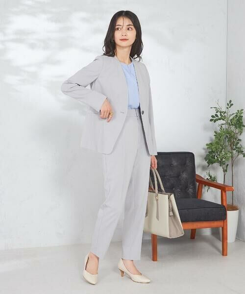 a.v.v / アー・ヴェ・ヴェ ノーカラージャケット | 【洗える/イージーケア/UVカット/接触冷感/吸水速乾】サマーストレッチノーカラージャケット | 詳細13