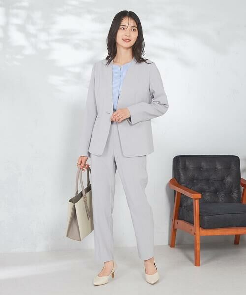 a.v.v / アー・ヴェ・ヴェ ノーカラージャケット | 【洗える/イージーケア/UVカット/接触冷感/吸水速乾】サマーストレッチノーカラージャケット | 詳細14