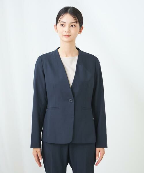 a.v.v / アー・ヴェ・ヴェ ノーカラージャケット | 【洗える/イージーケア/UVカット/接触冷感/吸水速乾】サマーストレッチノーカラージャケット | 詳細25