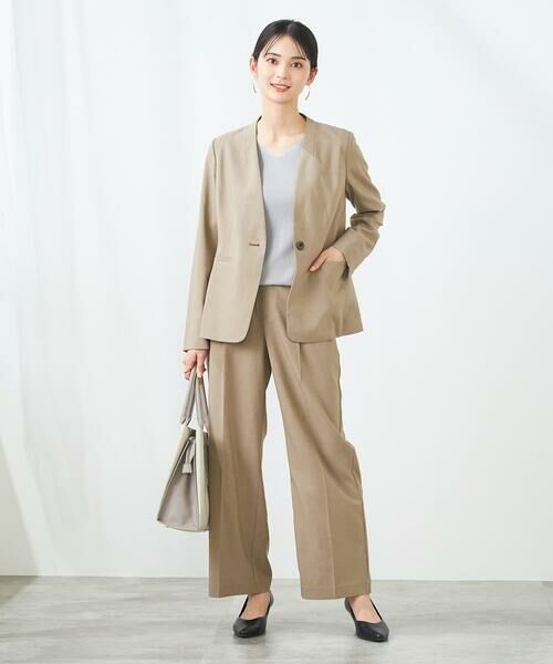 a.v.v / アー・ヴェ・ヴェ ノーカラージャケット | 【洗える/イージーケア/UVカット/接触冷感/吸水速乾】サマーストレッチノーカラージャケット | 詳細3