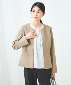 BANTON ノーカラージャケット ベージュ 38 楽天市場】ノーカラージャケット（ブランドダントン）の通販