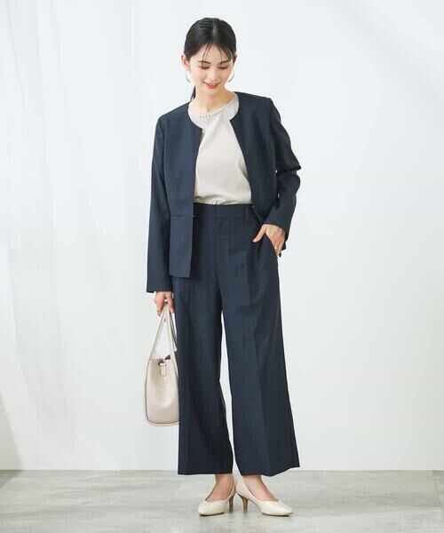 a.v.v / アー・ヴェ・ヴェ ノーカラージャケット | 【洗える/イージーケア/UVカット/接触冷感/吸水速乾】サマーストレッチキーネックジャケット | 詳細10