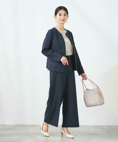 a.v.v / アー・ヴェ・ヴェ ノーカラージャケット | 【洗える/イージーケア/UVカット/接触冷感/吸水速乾】サマーストレッチキーネックジャケット | 詳細11