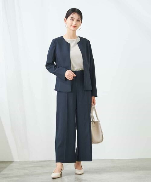 a.v.v / アー・ヴェ・ヴェ ノーカラージャケット | 【洗える/イージーケア/UVカット/接触冷感/吸水速乾】サマーストレッチキーネックジャケット | 詳細12