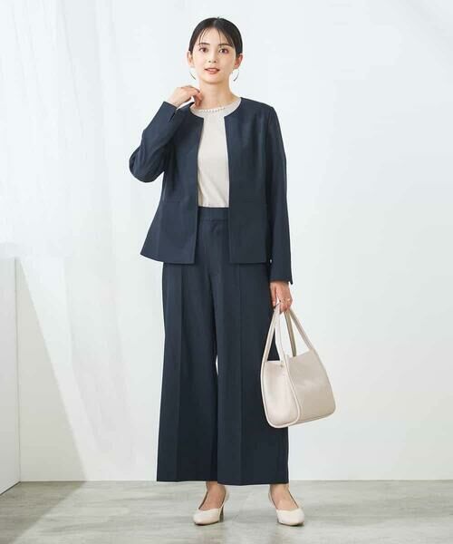 a.v.v / アー・ヴェ・ヴェ ノーカラージャケット | 【洗える/イージーケア/UVカット/接触冷感/吸水速乾】サマーストレッチキーネックジャケット | 詳細13