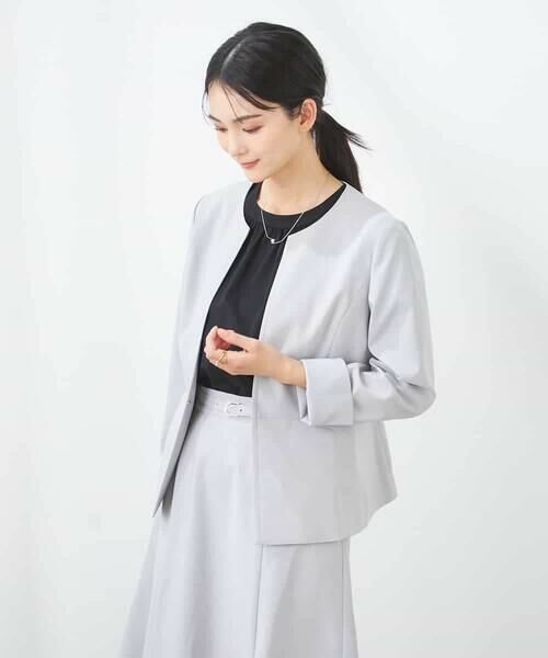 a.v.v / アー・ヴェ・ヴェ ノーカラージャケット | 【洗える/イージーケア/UVカット/接触冷感/吸水速乾】サマーストレッチキーネックジャケット | 詳細19