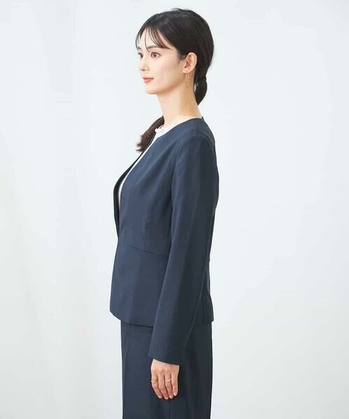 a.v.v / アー・ヴェ・ヴェ ノーカラージャケット | 【洗える/イージーケア/UVカット/接触冷感/吸水速乾】サマーストレッチキーネックジャケット | 詳細25