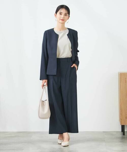 a.v.v / アー・ヴェ・ヴェ ノーカラージャケット | 【洗える/イージーケア/UVカット/接触冷感/吸水速乾】サマーストレッチキーネックジャケット | 詳細9