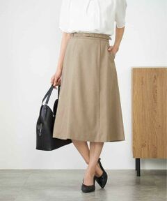 a.v.v / アー・ヴェ・ヴェ ミニ・ひざ丈スカート | 【洗える/イージーケア/UVカット/接触冷感/吸水速乾】サマーストレッチフレアスカート