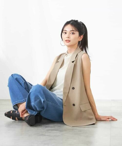 a.v.v / アー・ヴェ・ヴェ テーラードジャケット | 【洗える/イージーケア/UVカット/接触冷感/吸水速乾】サマーストレッチダブルジレ | 詳細11