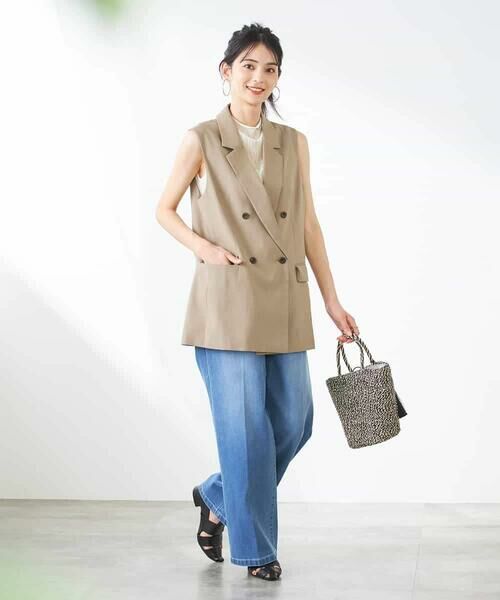 a.v.v / アー・ヴェ・ヴェ テーラードジャケット | 【洗える/イージーケア/UVカット/接触冷感/吸水速乾】サマーストレッチダブルジレ | 詳細14