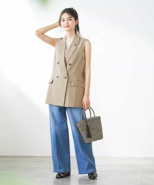 a.v.v / アー・ヴェ・ヴェ テーラードジャケット | 【洗える/イージーケア/UVカット/接触冷感/吸水速乾】サマーストレッチダブルジレ | 詳細15